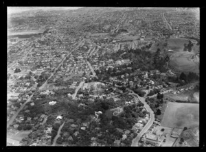 View of Mercy Ascot Hospital with Mountain Road, Mt Eden and Domain, Auckland City