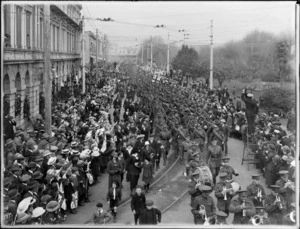 World War I troops parade, Christchurch