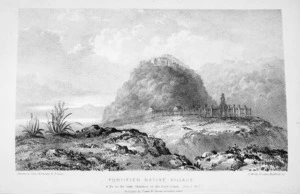 [Merrett, Joseph Jenner] 1816-1854 :Fortified native village; a pa on the Lake Okataina on the East Coast (see p. 32). Drawn on stone and printed by P. Gauci. Published by T and W Boone, London, 1842.
