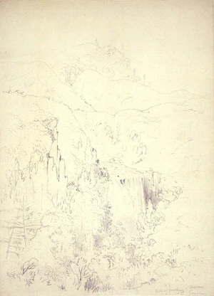 [Angas, George French] 1822-1886 :Tawenu falls of Mokau Oct 17 [1844]