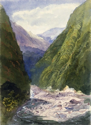 [Fox, William] 1812-1893 :Otira Gorge looking down. [1872?]