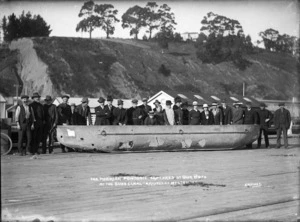 Pontoon captured in the Suez Canal by New Zealand troops, Nelson