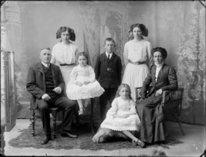 Studio portrait of the Cramer family