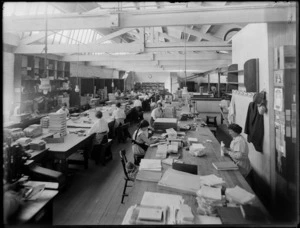 Unidentified female workers in the binding section of Weeks Printers Limited, Christchurch