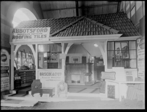 Advertising for Briscoe and Company Ltd, corner of Worcester and Manchester Streets, Christchurch, Abbotsford Marseilles pattern roofing tiles, Briscoe and Company Ltd, Dunedin