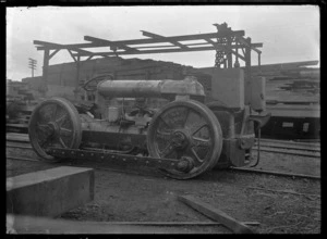 "Tr" 1, railway motor tractor, shunting at Petone Workshops, July 1924.