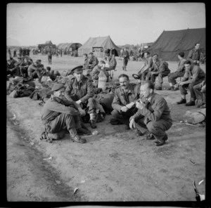 Allied prisoners of war waiting for transport home - Photograph taken by Lee Hill