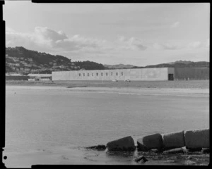 Exterior of Woolworths warehouse, Lyall Bay, Wellington