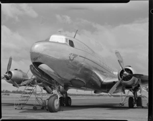 British Commonwealth Pacific Airlines DC 6 'Discovery', at Royal New Zealand Air Force Station, Whenuapai, Auckland