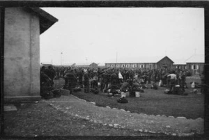 New Zealand prisoners of war in Italian POW Camp 57 - Photograph taken 1943 by Lee Hill