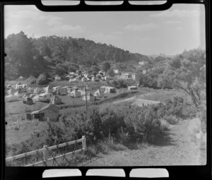 Camping ground, Paihia, Bay of Islands, showing caravans and tents