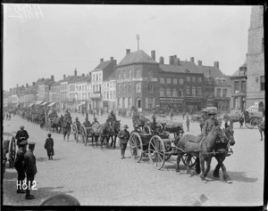 New Zealand troops march through Bailleul, France