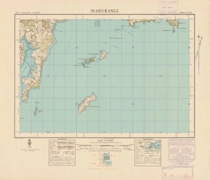 Mahurangi [electronic resource] / K.V. Kennedy, Oct. 1942 ; compiled from official surveys and aerial photographs.
