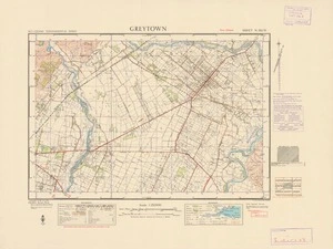 Greytown [electronic resource] / [drawn by] P.J. Tindall & C. Pell ; compiled from official surveys and aerial photographs.