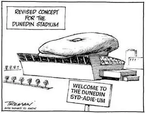 Revised concept for the Dunedin stadium. Welcome to the Dunedin Syd-adie-um. 7 May, 2007