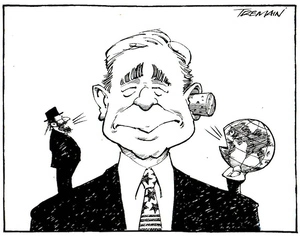 [Ear-plug. George Bush] 9 August, 2006.