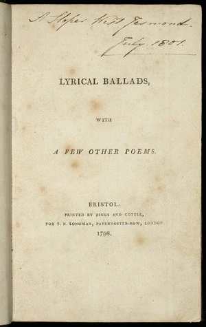Lyrical ballads with a few other poems.