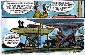 Evans, Malcolm Paul, 1945- :'The wind in the rigging, salt air on our faces, cruising all around our beautiful country.' 4 January 2012