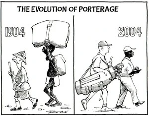 Tremain, Garrick 1941- :The Evolution of Porterage. 1904..2004. Otago Daily Times, 21 June 2004.