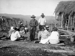 Ross, Malcolm, 1862-1930 :Scene in the village, Ruatoki
