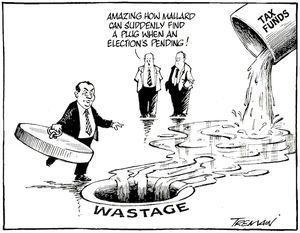 Tremain, Garrick, 1941- :"Amazing how Mallard can suddenly find a plug when an election's pending!" Otago Daily Times. 19 July 2005.