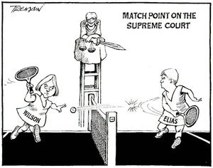 Tremain, Garrick 1941- :Match point on the Supreme Court. Otago Daily Times, 27 July 2004.