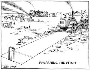 Tremain, Garrick, 1941- :Preparing the pitch. Otago Daily Times, 28 June 2005.
