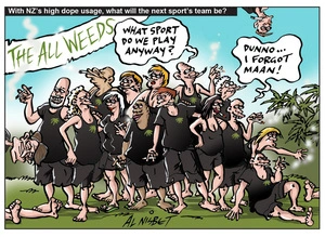 Nisbet, Alistair, 1958- :With NZ's high dope usage, what will the next sport's team be? 21 January 2012