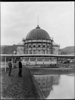 Dome construction at the New Zealand and South Seas International Exhibition in Dunedin
