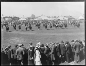 Canterbury Agricultural and Pastoral Association's Metropolitan Show, Christchurch, showing horses and riders