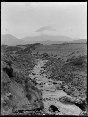 View across stream, Mount Ngauruhoe, Taupo