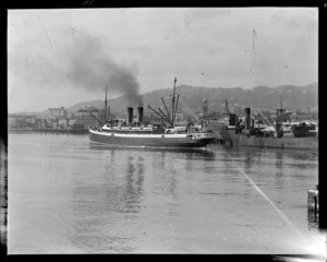 Wellington wharves, showing ships and buildings