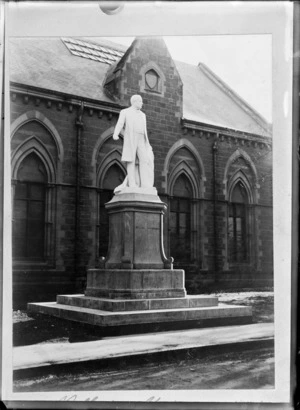 Statue of William Rolleston, by Herbert Hampton, outside Canterbury Museum, Christchurch