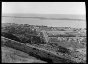 Redcliffs, Christchurch, showing houses and estuary