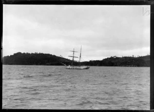 The ship, Rachel Cohen moored at sea, location unidentified