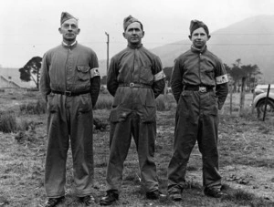 Unidentified members of the World War II New Zealand Home Guard