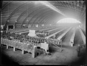 Poultry farming exhibition, location unidentified