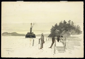 Hodgkins, William Mathew, 1833-1898 :At Glenfalloch Pier, 11 May [18]95