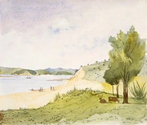 [Fox, William] 1812-1893 :[Russell from Paihia. ca 1850. Panorama, part 5]