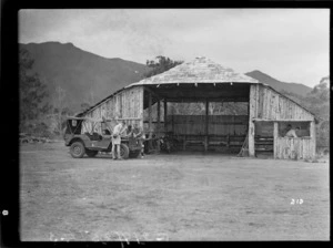 Battalion motor transport workshop at Taom, New Caledonia