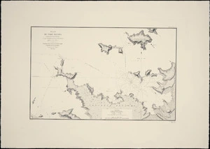 Plan du Port Manawa (Baie des Iles, Nouvelle Zélande) / levé par MM. Bérard, de Bois et de Blosseville, Officier de la Marine, Expédition de la corvette de S.M. la Coquille commandée par M.L.I. Duperry, Capitaine de Frigate (Avril 1824).