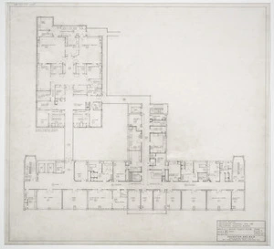 Haughton & Mair, architects :Seddon Block, Wellington Hospital, for the Wellington Hospital Board. Revised fourth floor plan. September 1963