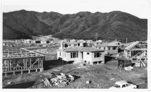Houses under construction, Moohan Street area, Wainuiomata, Lower Hutt, Wellington