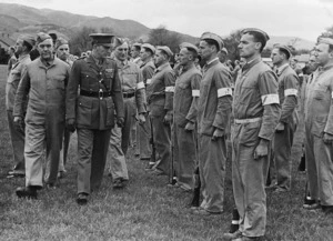 Inspection of the Lower Hutt Battalion of the Home Guard, Hutt Reception Ground