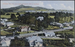 Scene in Auckland, including Cornwall Park