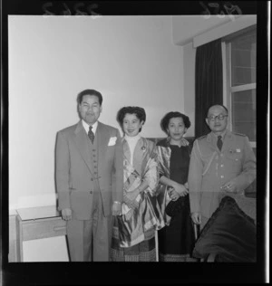 The ambassador of Thailand Mr Konthi Suphanongkhon with his wife and his military attache and his wife