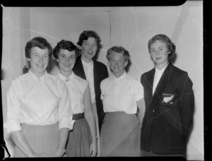 Unidentified cricketers from the New Zealand Women's Cricket Club