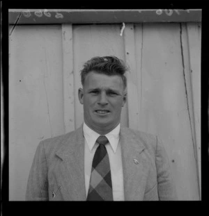 An unidentified male athlete, Hataitai Park, Wellington