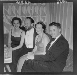 Unidentified guests at Fleet Air Arm ball, at Claridges Cabaret, Lower Hutt