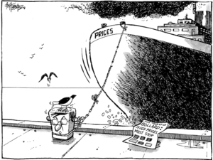 'Bollard - high prices must stop.' 12 December, 2008.